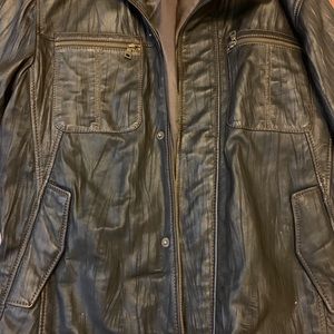 BRAND NEW BROWN DANIER LEATHER JACKET